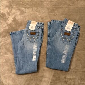 Wrangler Girls Light Wash Boot Cut Jeans